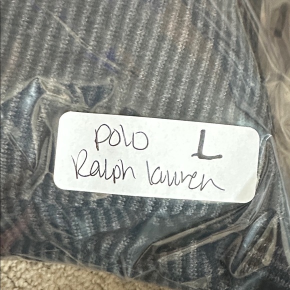 VTG POLO RALPH LAUREN M 100% Italian Wool grey striped woman turtleneck gorpcore - Picture 13 of 13